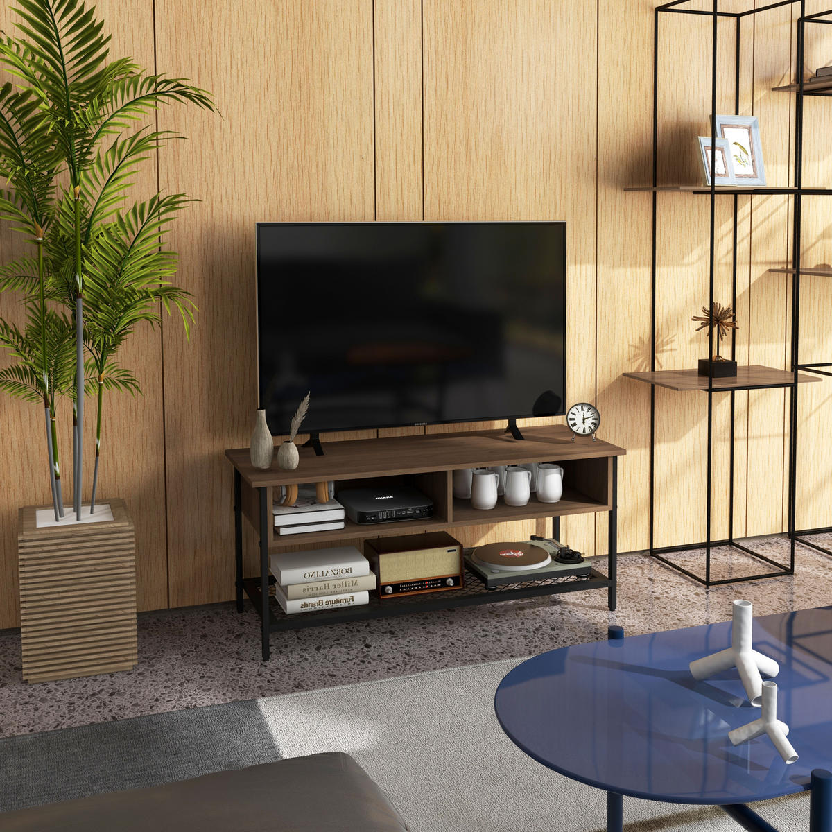 TV-MÖBEL Braun 1 Stück - Braun, Holzwerkstoff (110/48/40cm) - GiPP