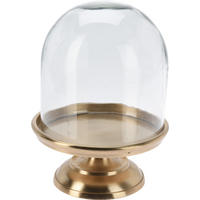TORTENPLATTE Basic Gold 16.5/16.5/23.5 cm Glas - Goldfarben, Glas (16.5/23.5/16.5cm) - Mondex