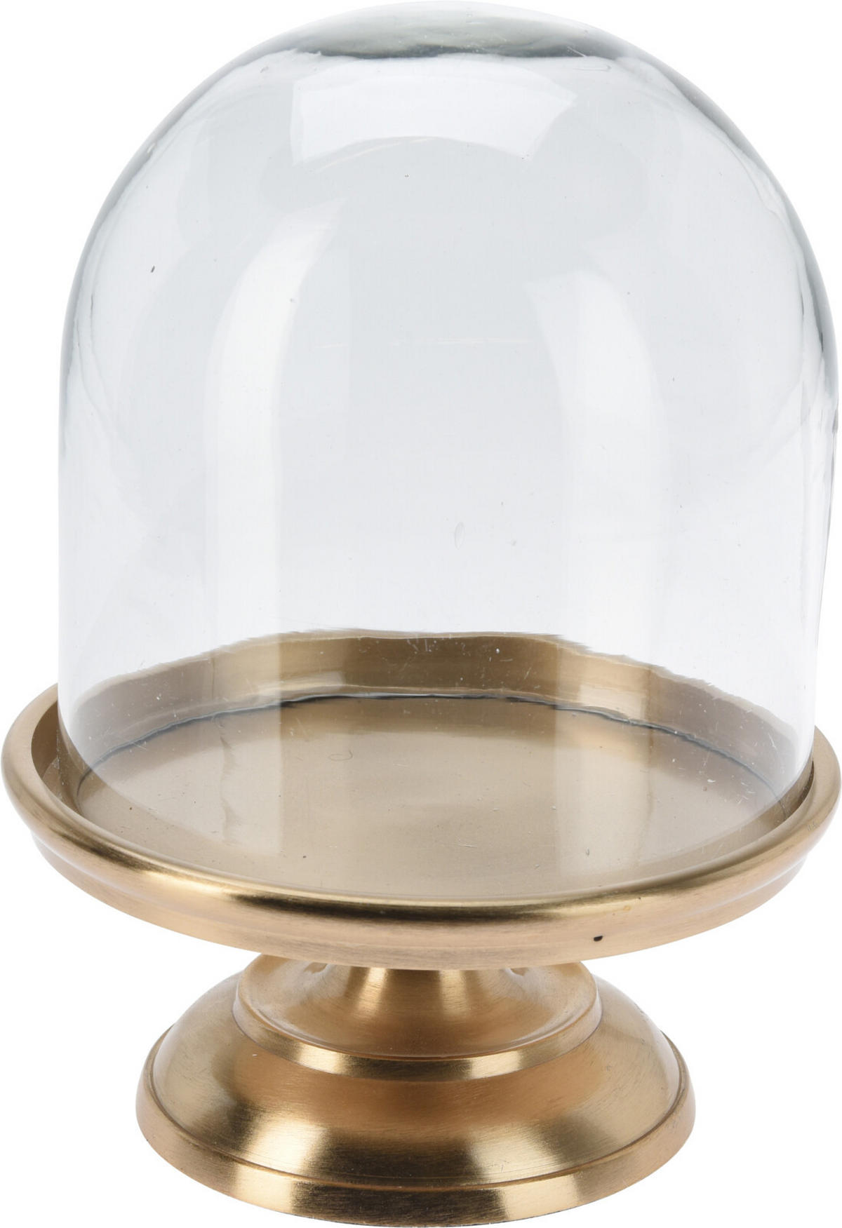 TORTENPLATTE Basic Gold 16.5/16.5/23.5 cm Glas - Goldfarben, Glas (16.5/23.5/16.5cm) - Mondex