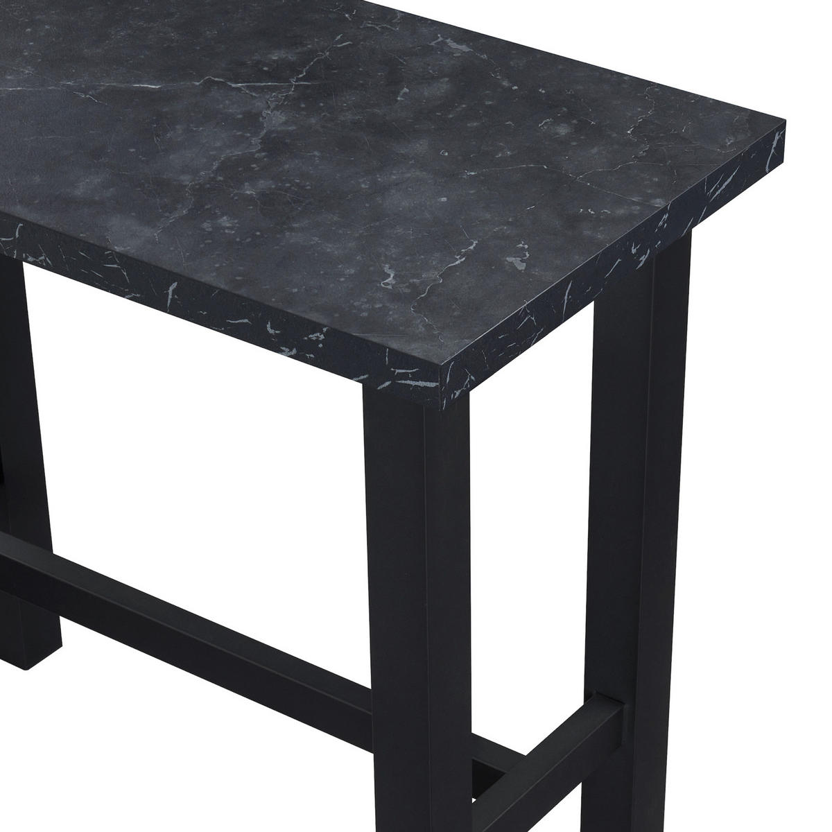 BARTISCH LOTTE 120/60/105 cm - Anthrazit/Schwarz, Holzwerkstoff/Metall (60/120/105cm) - DUBI Möbel