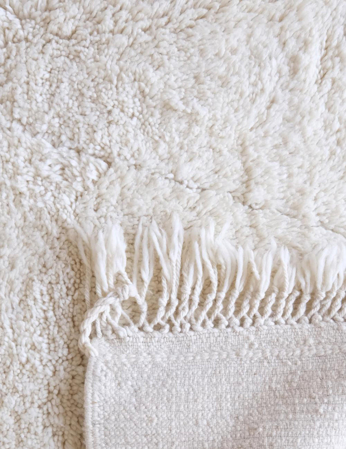 BERBERTEPPICH schlicht für modernes Interieur 250x 300 cm - Weiß, Naturmaterialien (250/300cm) - AFK Living