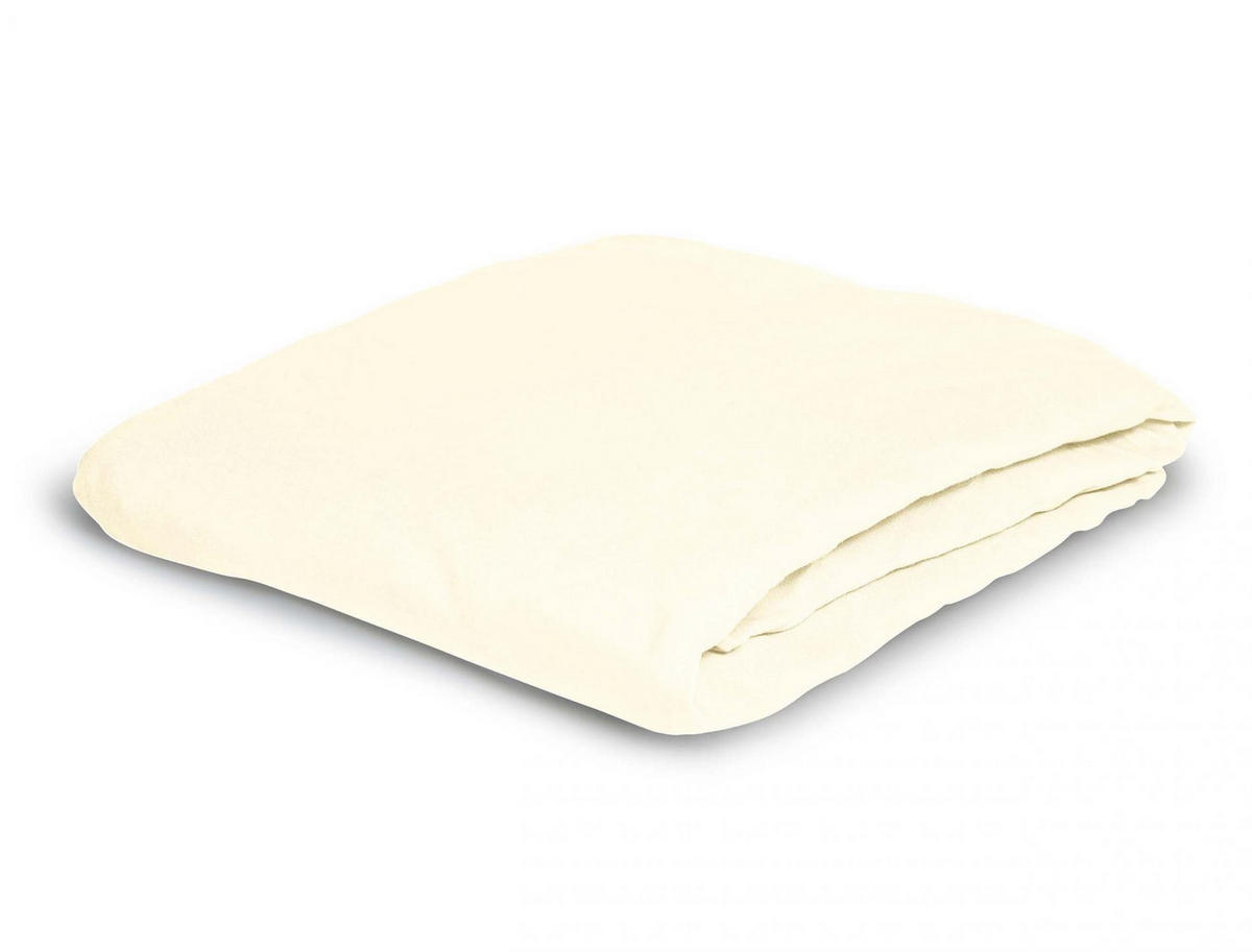 SPANNBETTTUCH Jersey  - Creme, KONVENTIONELL, Textil (180-200/200cm) - Irisette