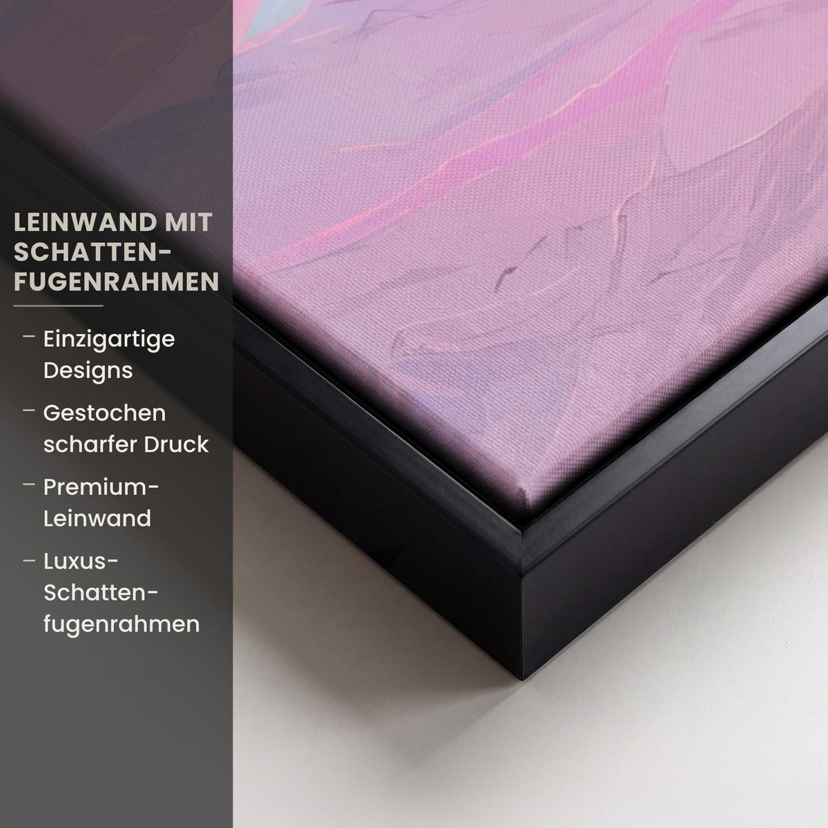 LEINWAND Bilder mit Rahmen - Berggipfel - Wolken - Verträumt - 100x70 - Hellrosa, Textil (100/70cm) - OnlyWow