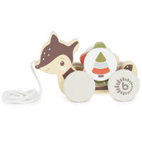 NACHZIEHSPIELZEUG Holz Reh - ab 12 Monat - Braun, Holz (6/17cm) - Bieco Spielwaren