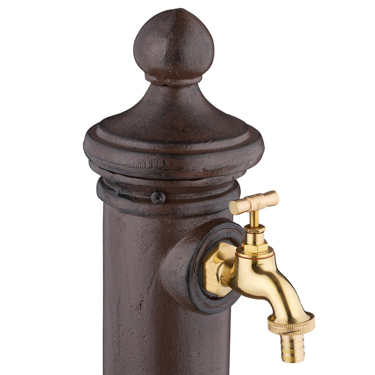 STANDBRUNNEN - Braun, Metall (20.5/18/80cm) - Relaxdays