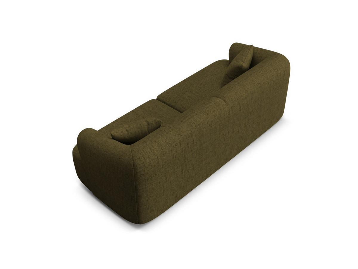 MODULARES-SOFA Campi aus strukturiertem Stoff grün 3 Sitzplätze - Grün, Textil (90/70/220cm) - Cosmopolitan Design