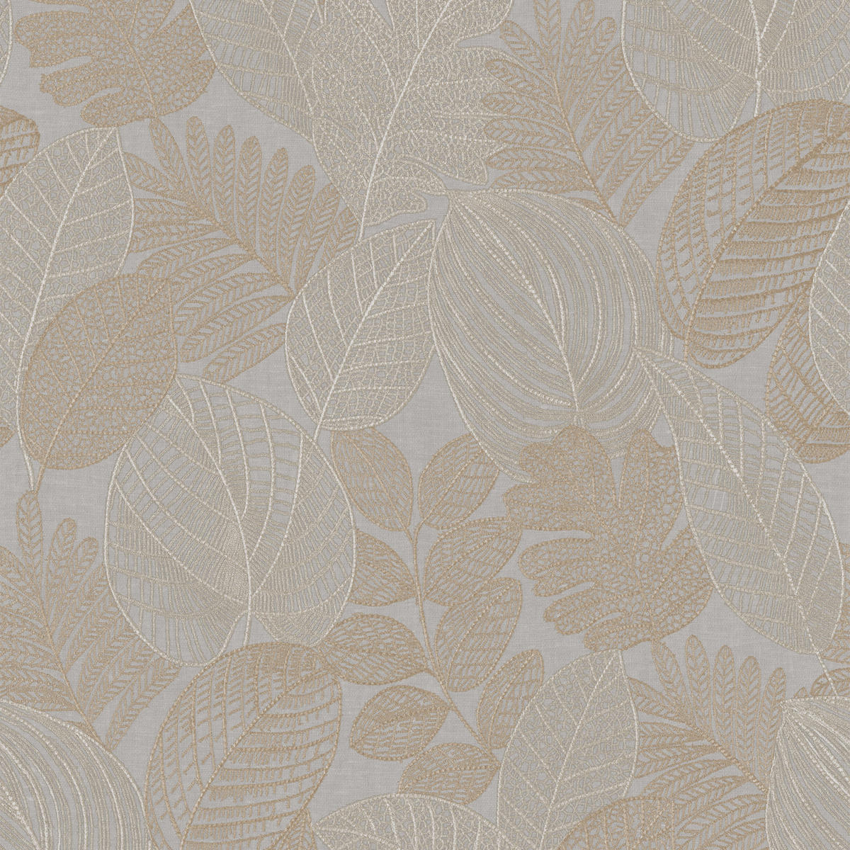 VLIESTAPETE - Blattrippen Natur - Naturfarben, Papier/Kunststoff (52/1000cm) - Sublime