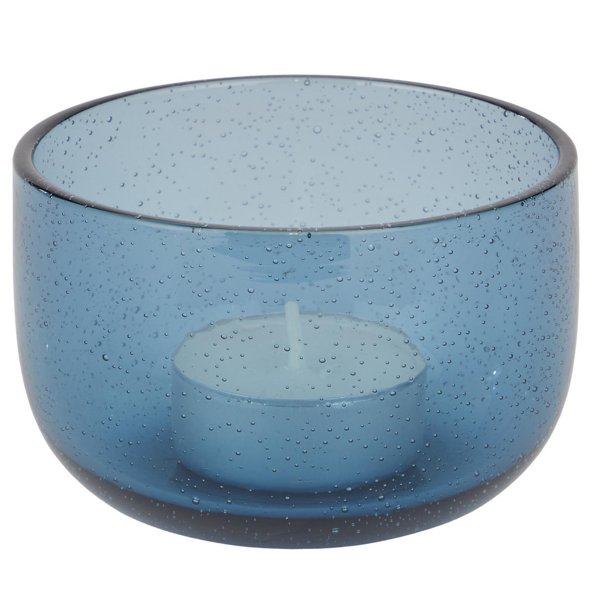 TEELICHTER (4er-Set) Watercolour Ø 8 cm - Blau, Glas (6cm) - Butlers