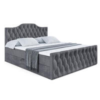BOXBETT VILA-1-Z - 140x200 cm - H4 - Dunkelgrau - Dunkelgrau, Holzwerkstoff (140/200cm) - ALTDECOR