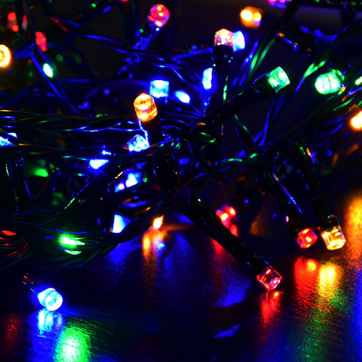 LED DEKOLEUCHTE Lichterkette Schwarz RGB Farbwechsler - Schwarz, Kunststoff (830/830/830cm)