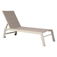 SONNENLIEGE Barbados Taupe - Braun, Metall (61/95/198cm) - Happy Garden