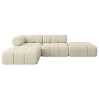 ECKSOFA modulares Sofa Kerru-L1 - 285x190x70 cm Beige Bouclé - Beige, Holzwerkstoff/Textil (285/190cm) - ALTDECOR