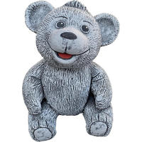 STEINFIGUR Teddy Bruno, Frostfest massiver Steinguss - Grau, Stein (15/20/15cm) - stoneandstyle