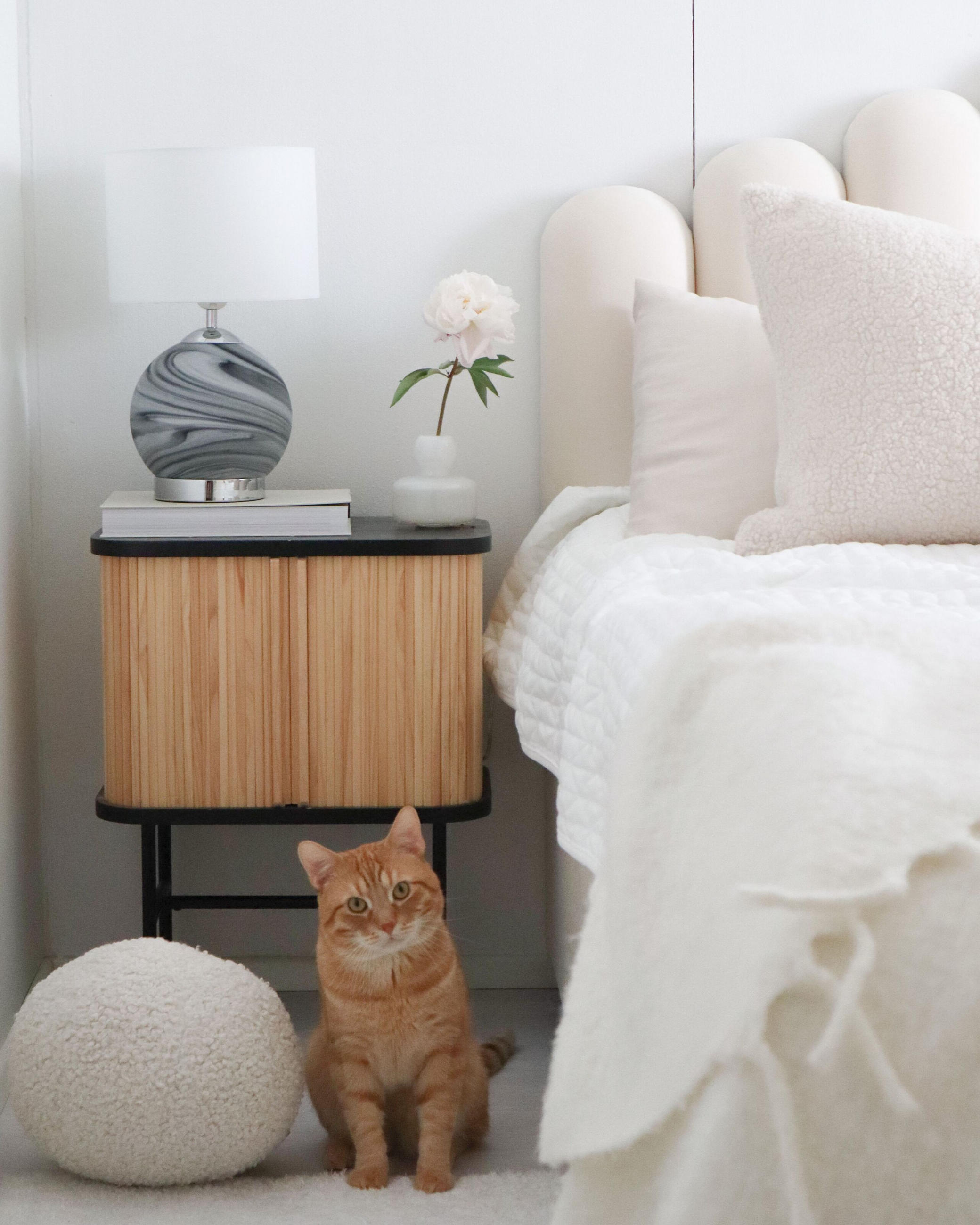 TISCHLAMPE Uele 24/24/40 cm - Weiß, Glas (24/24/40cm) - Beliani