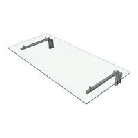 VORDACH & Halterungen, Glas, 144cm B, 80cm T - Silberfarben, Glas (70/20/20cm) - Monstershop