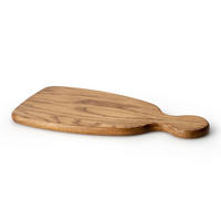 SCHNEIDEBRETT mit Griff, Eichenholz, 34.5 x 16.5 cm - Braun, Holz (17/34cm) - Continenta