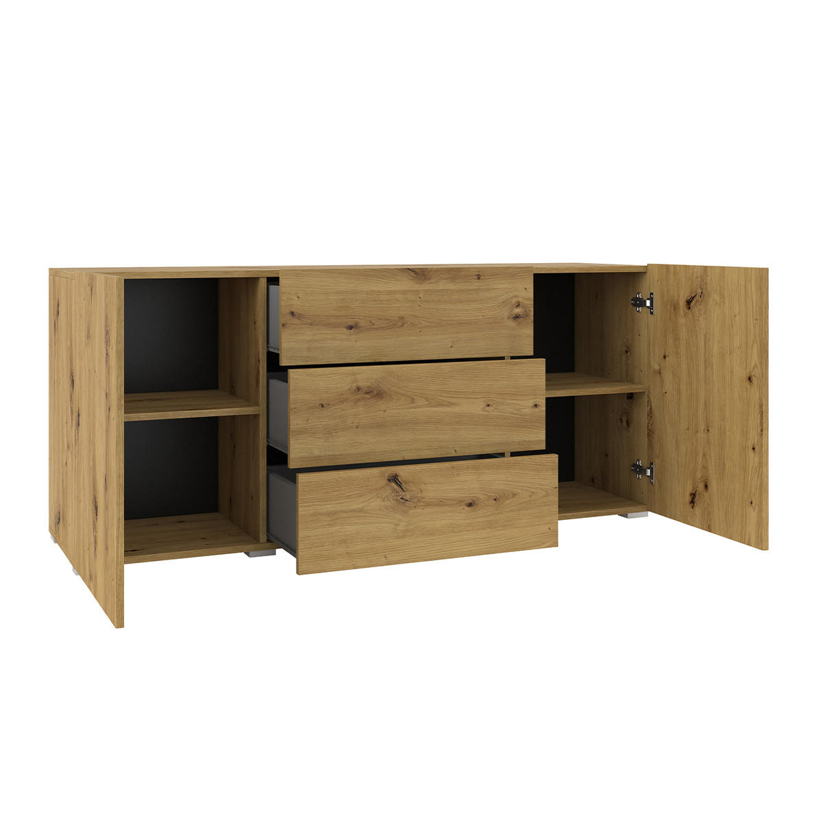 SIDEBOARD Glora Holz - Braun, Holzwerkstoff (140/63/35cm) - Petits-meubles