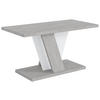 KAFFEETISCH 110x70x60 cm - Betonoptik K350 / Weiß - INEY - Weiß, Holzwerkstoff (110/70/60cm) - ALTDECOR