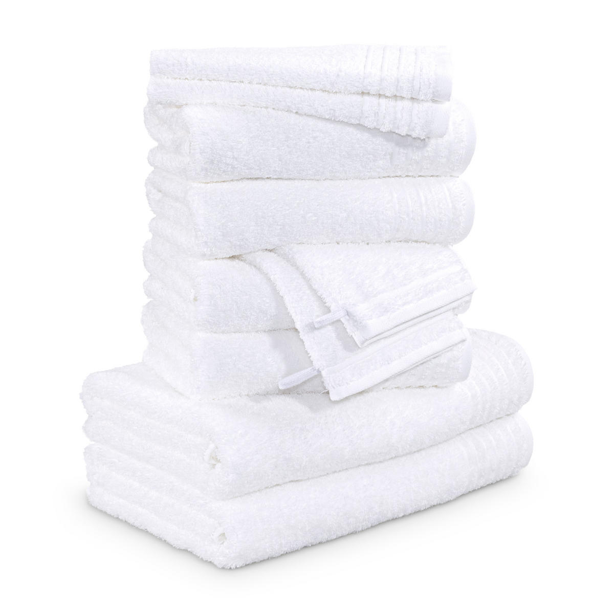 HANDTUCHSET NEW CLASSIC 10-TLG - Weiß, Textil (50/100cm) - MÖVE