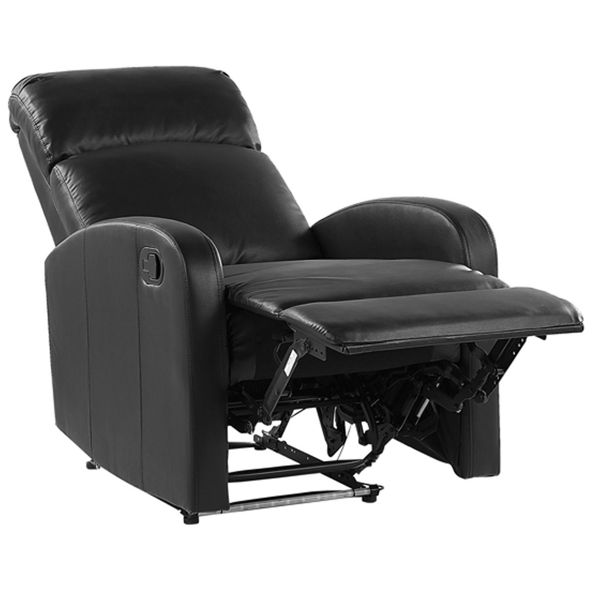 SESSEL Kunstleder Schwarz Virrat - Schwarz, Textil/Metall (65/102/91cm) - Beliani