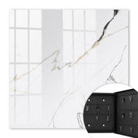 SCHLÜSSELBOX Schwarz 30x30 cm- Türöffnung nach rechts - Eleganter Marmor - Weiß, Metall (30/30/5cm) - TULUP