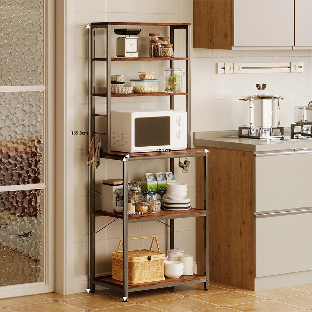 MULTIFUNKTIONALES Regal, 40/60/166 cm - Braun, Karton (60/166/40cm)