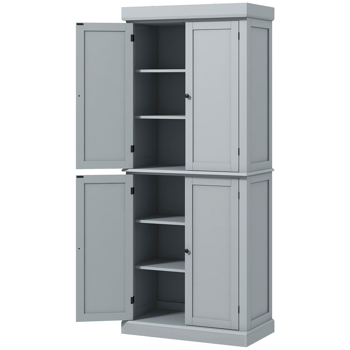 HIGHBOARD DE-11173 6 Ebenen, verstellbare Böden Grau - Grau, Holzwerkstoff (40.5/184/76cm) - ComfortXL