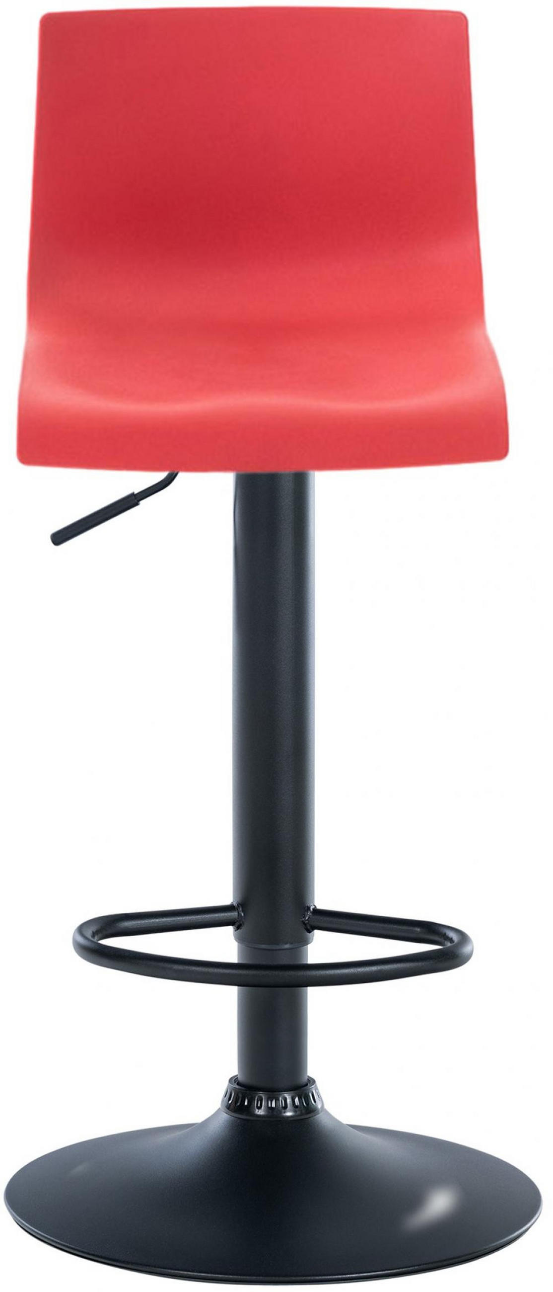 BARHOCKER Kunststoff Rot - Rot/Schwarz, Kunststoff/Metall (39/84/36cm) - CLP