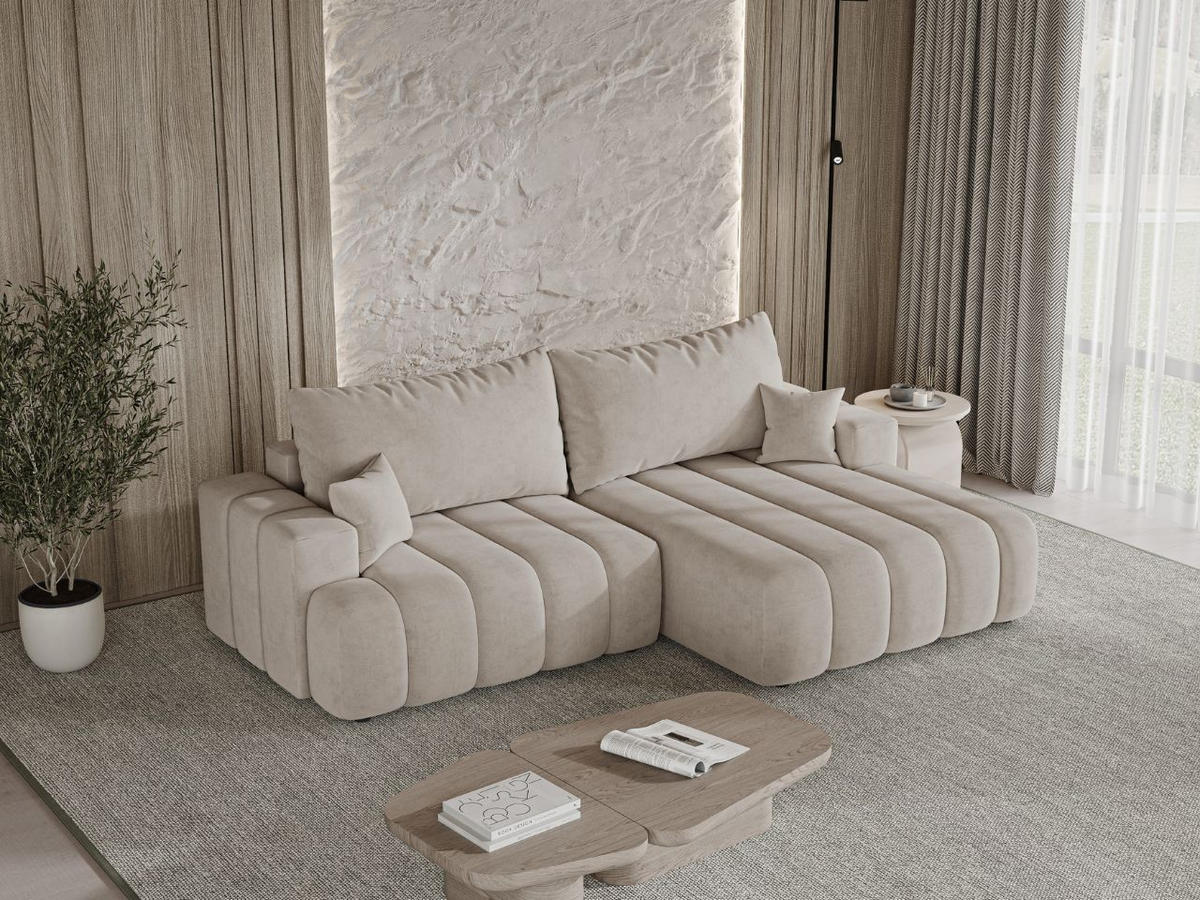 ECKSOFA Caleo Beige Rechts - Beige, Holz/Textil (270/170cm) - Graingold