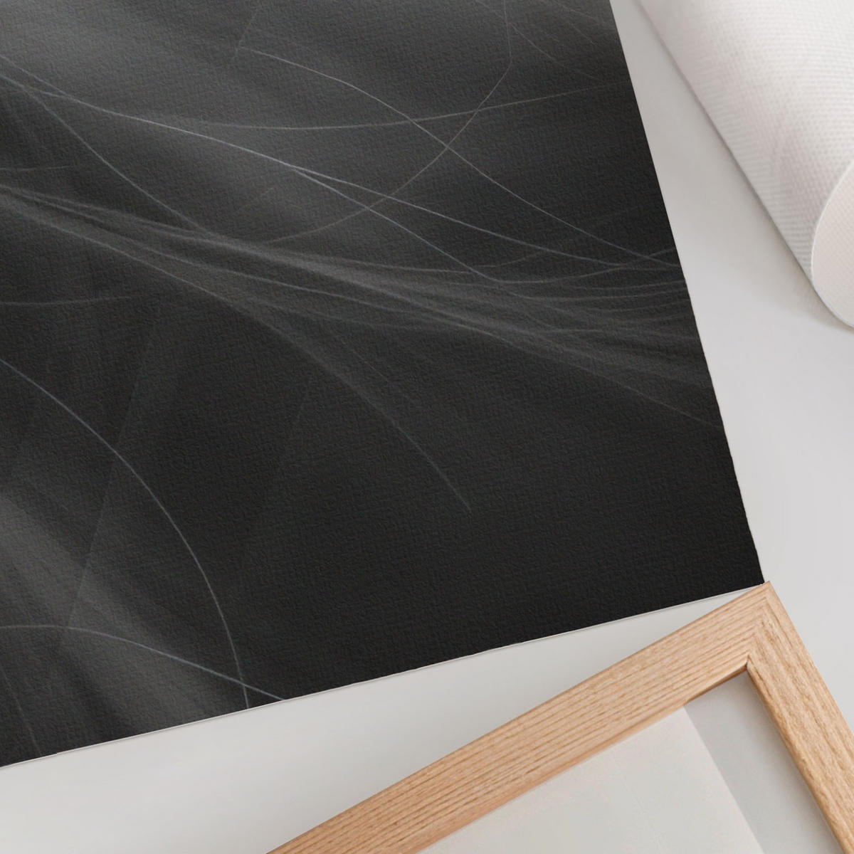 POSTER - 59x84 cm - Pixel - Verfilztes Haar - Weiß, Textil (59/84/0.1cm) - TULUP