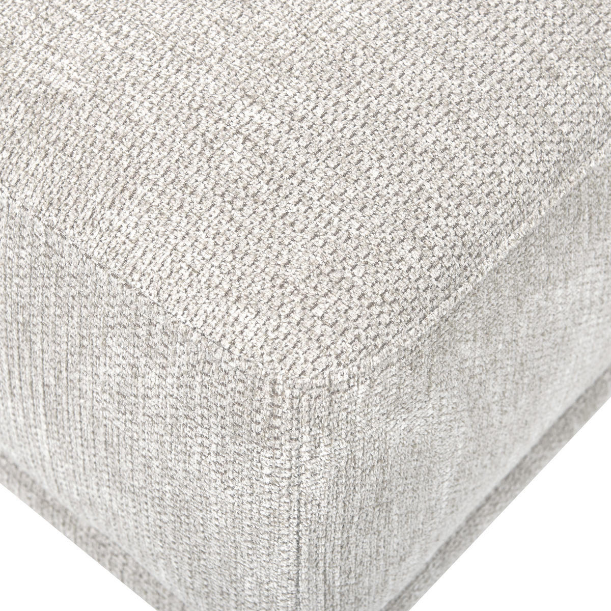 OTTOMANE Stoff Hellgrau Holt - Hellgrau, Textil (112/44/67cm) - Beliani
