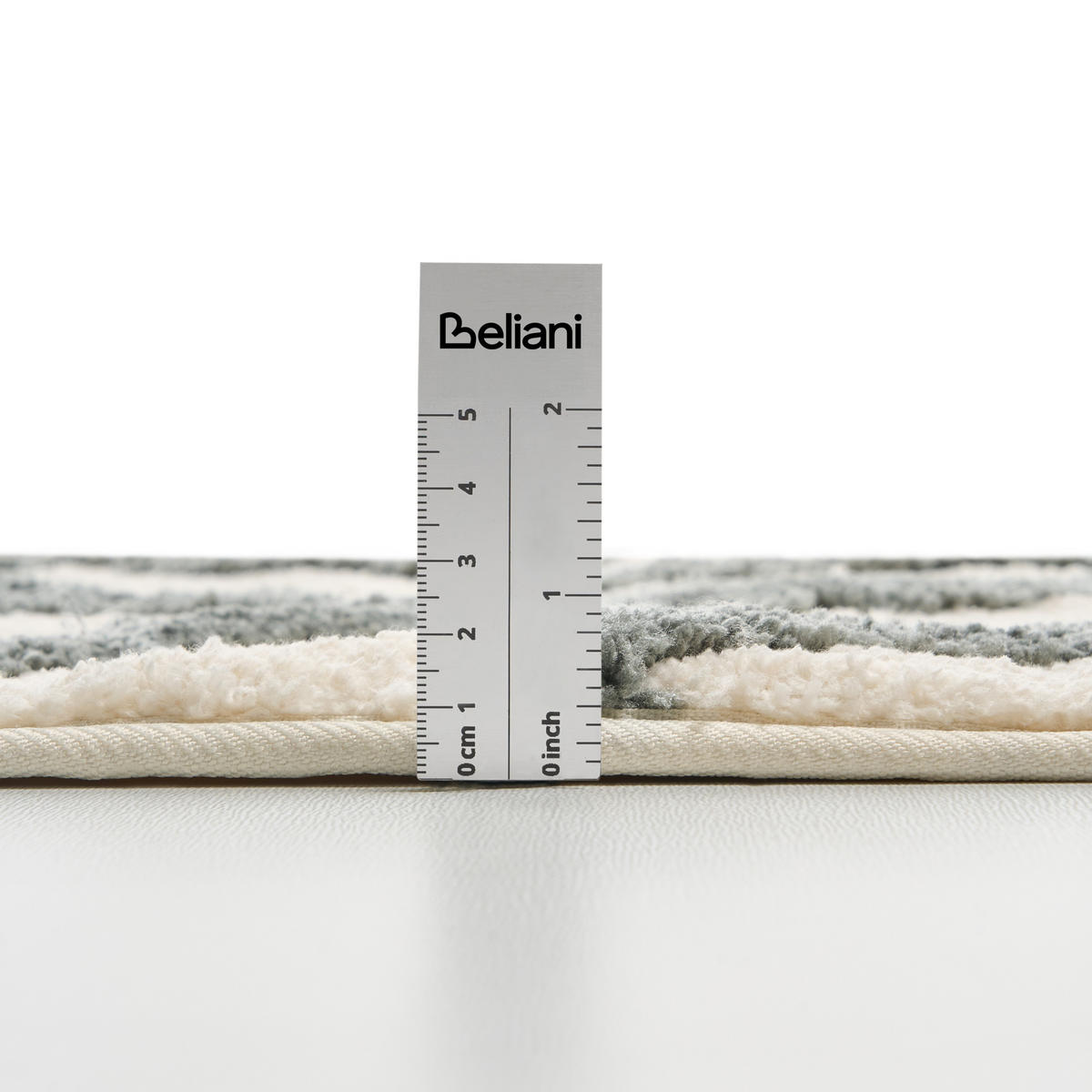 KOUPELNOVÁ PŘEDLOŽKA Béžová 60/90 cm Garhi - tmavě šedá/béžová, textil (60/90cm) - Beliani