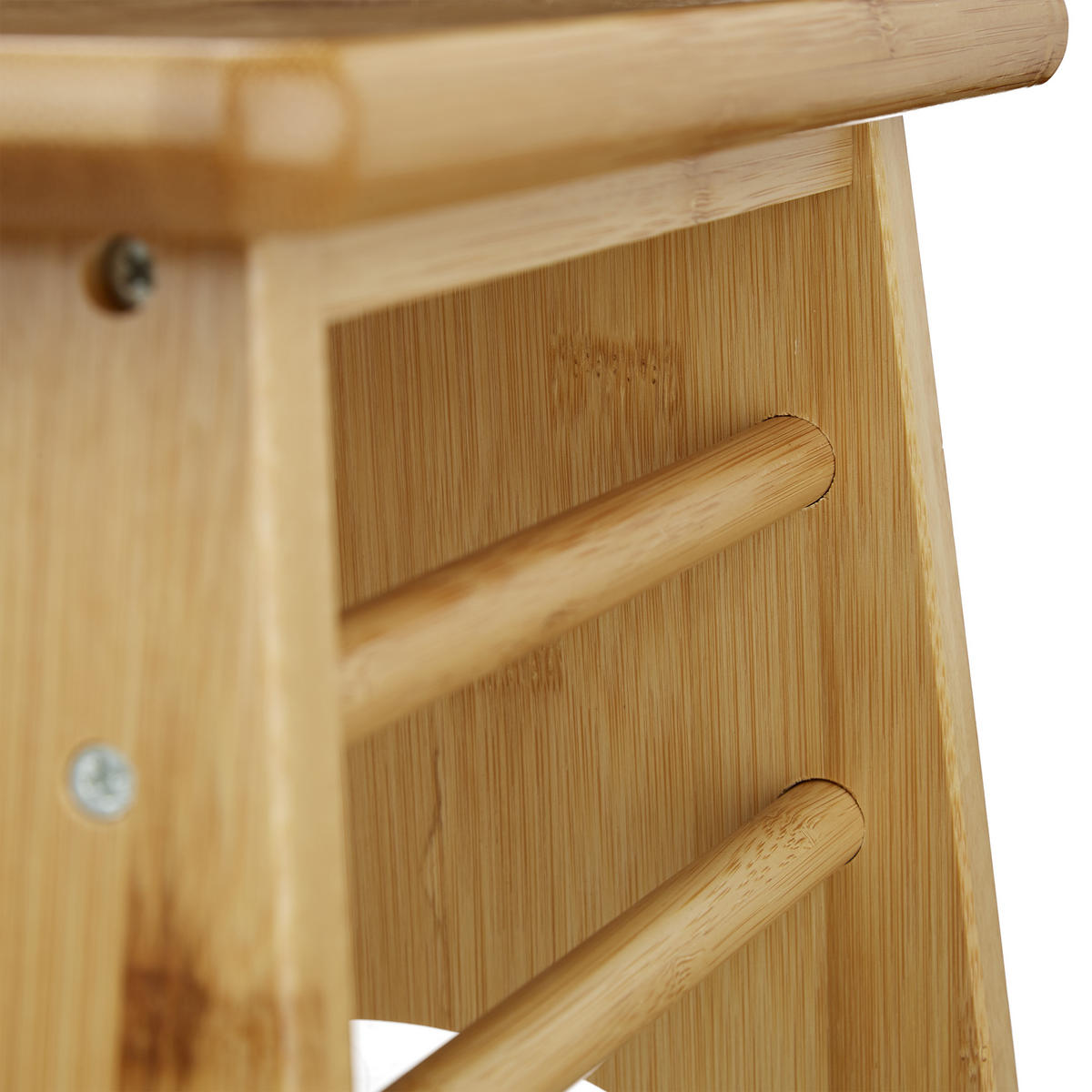 FUSSBANK - Hellbraun, Holz (33/20/21.5cm) - Relaxdays
