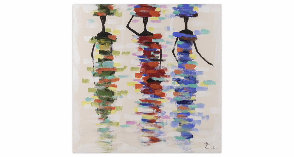 ACRYLBILD HANDGEMALT 60/60 cm - Beige, Holz/Textil (60/60cm) - KUNSTLOFT