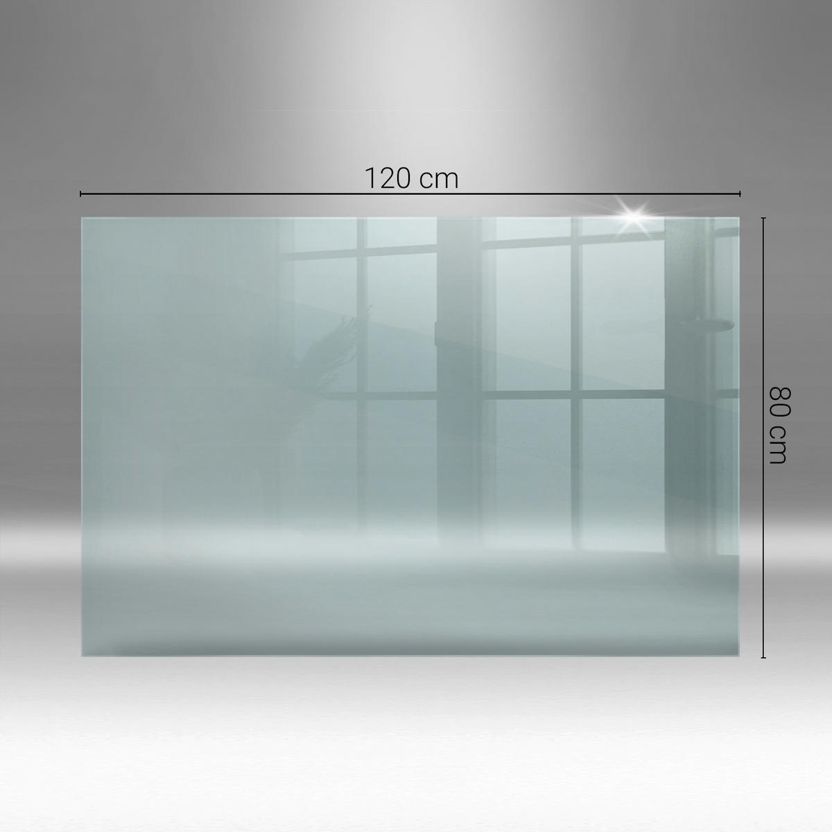 GLASPLATTE für Kamin transparent 120x80 cm - Transparent, Glas (120/80/0.4cm) - TULUP