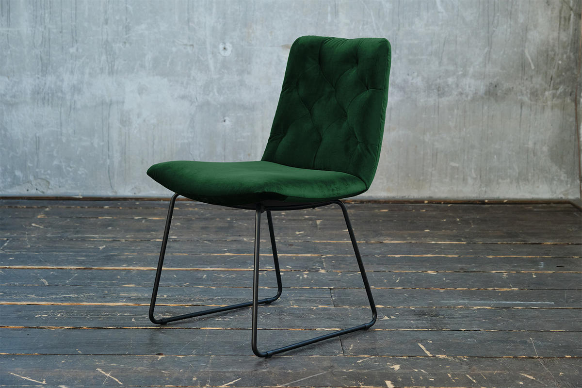STUHL NEW CHARME Smaragdgrün Velvet - Smaragdgrün, Textil (52/87/66cm) - KAWOLA