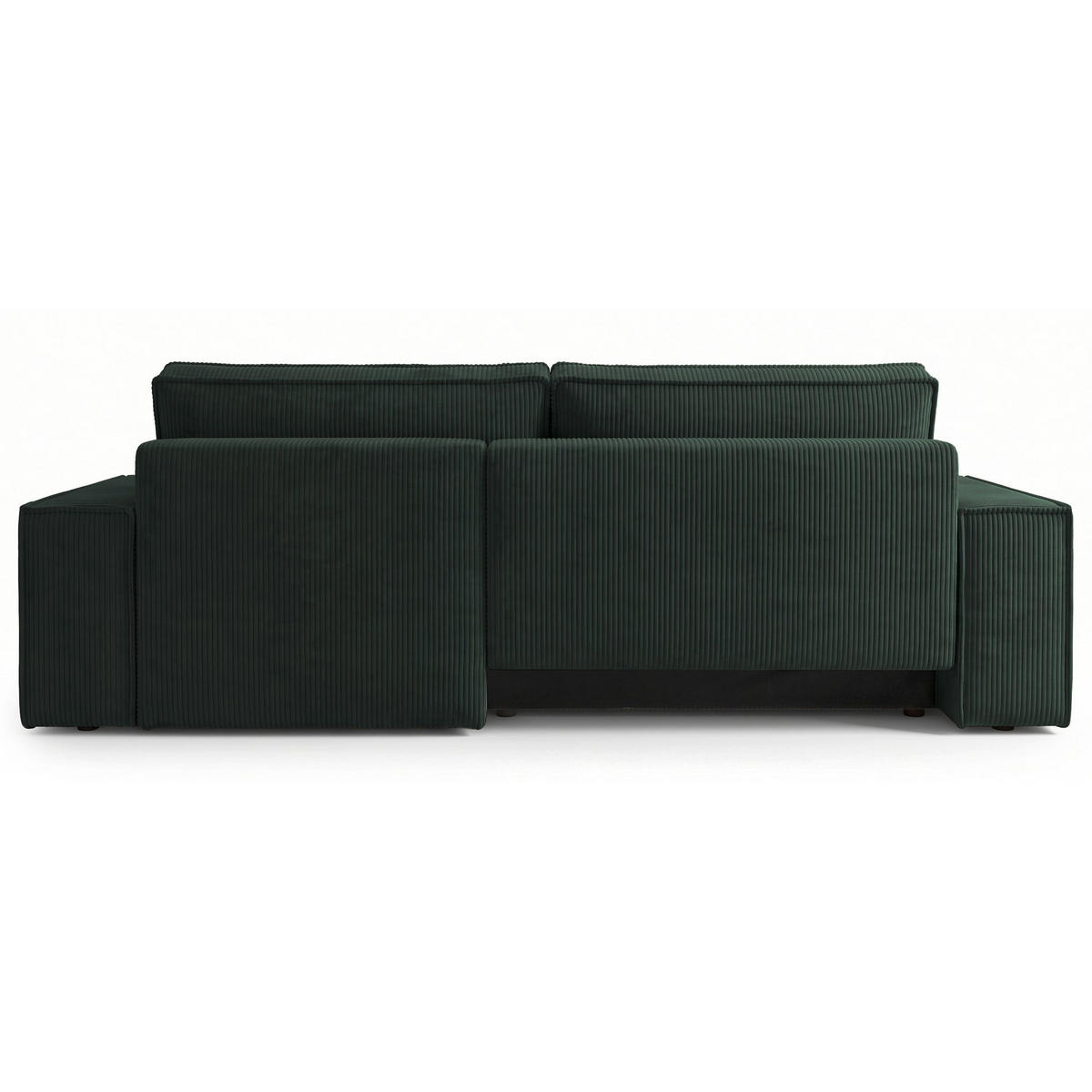 ECKSOFA Farese Dunkelgrün Cordbezug - Schwarz/Grün, Kunststoff/Textil (267/167cm) - Selsey