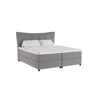 BOXBETT Nevada 180 x 200 cm Doppelbett mit hochwertiger Bonell-Matratze und Topper - beige - Beige, Holz (180/200cm) - Homesy