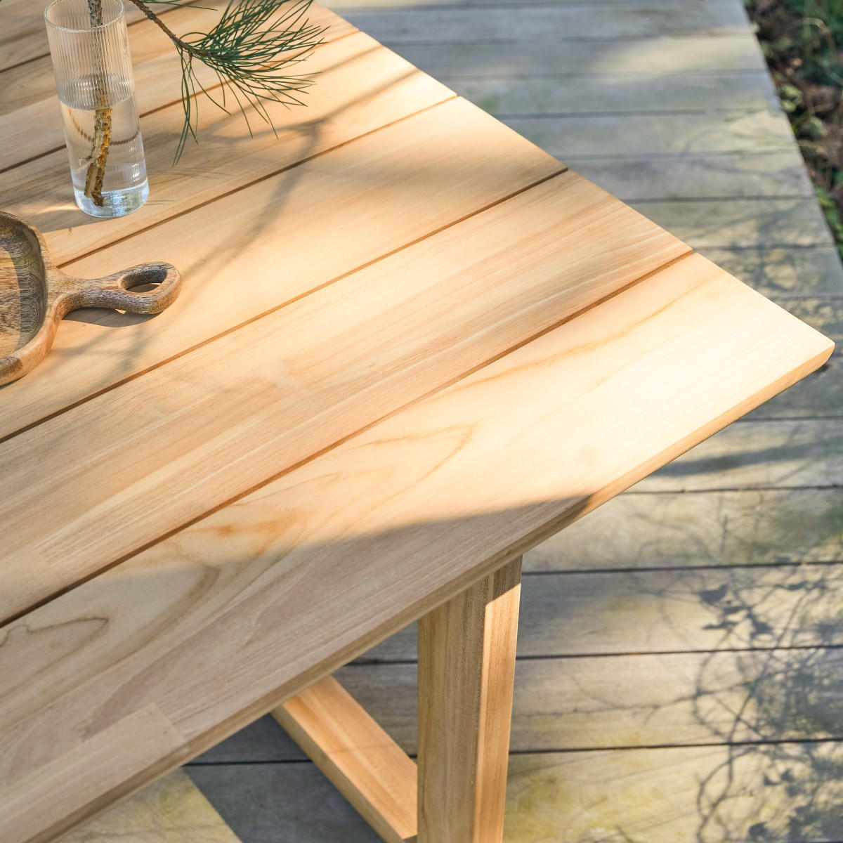 GARTENTISCH Noah Natur aus Teak - Naturfarben, Holz (102/244/76cm) - Tikamoon