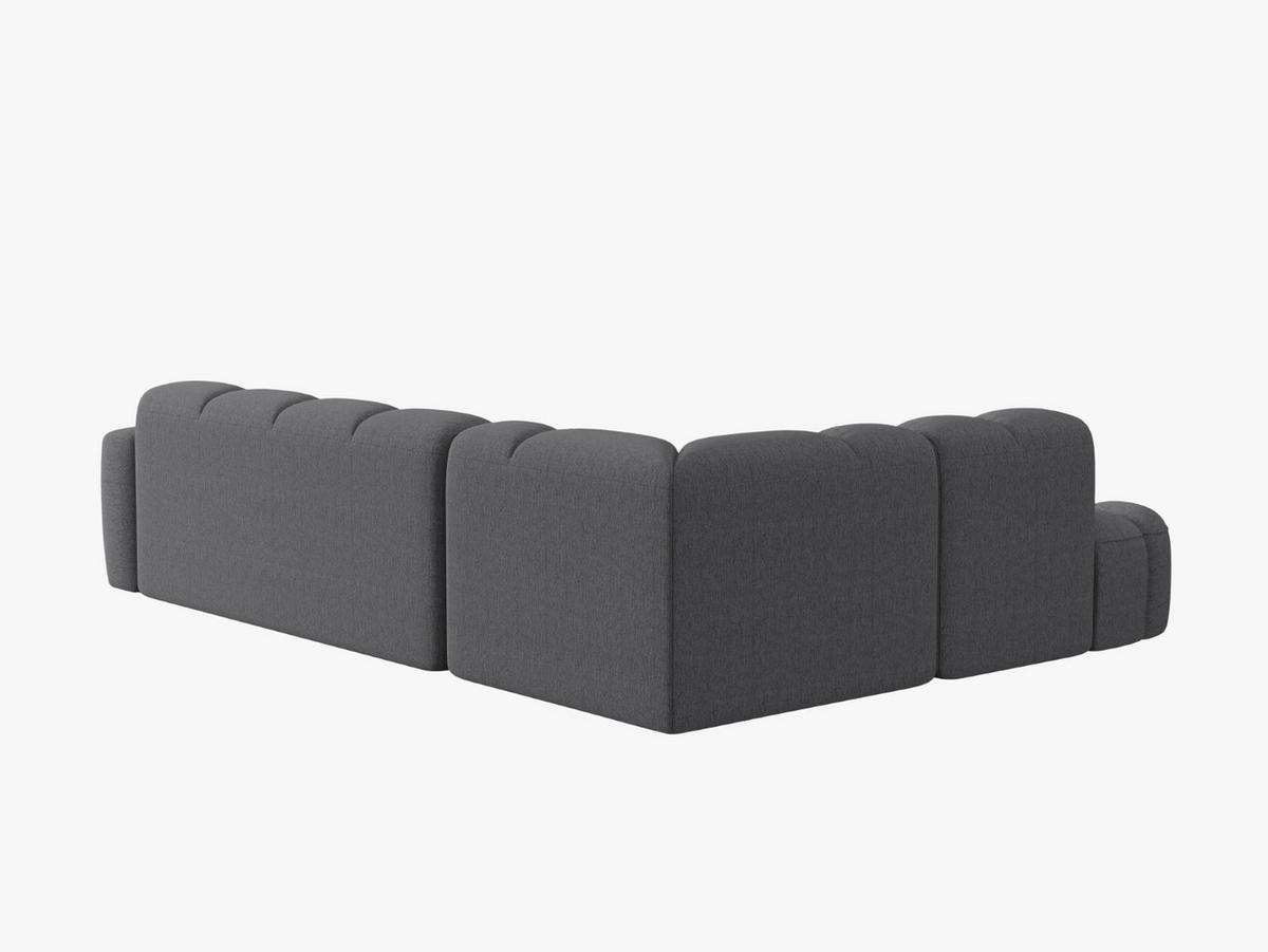 ECKSOFA links Lisa aus strukturiertem Stoff grau 5 Sitzplätze - Grau, Textil (234/293cm) - Micadoni