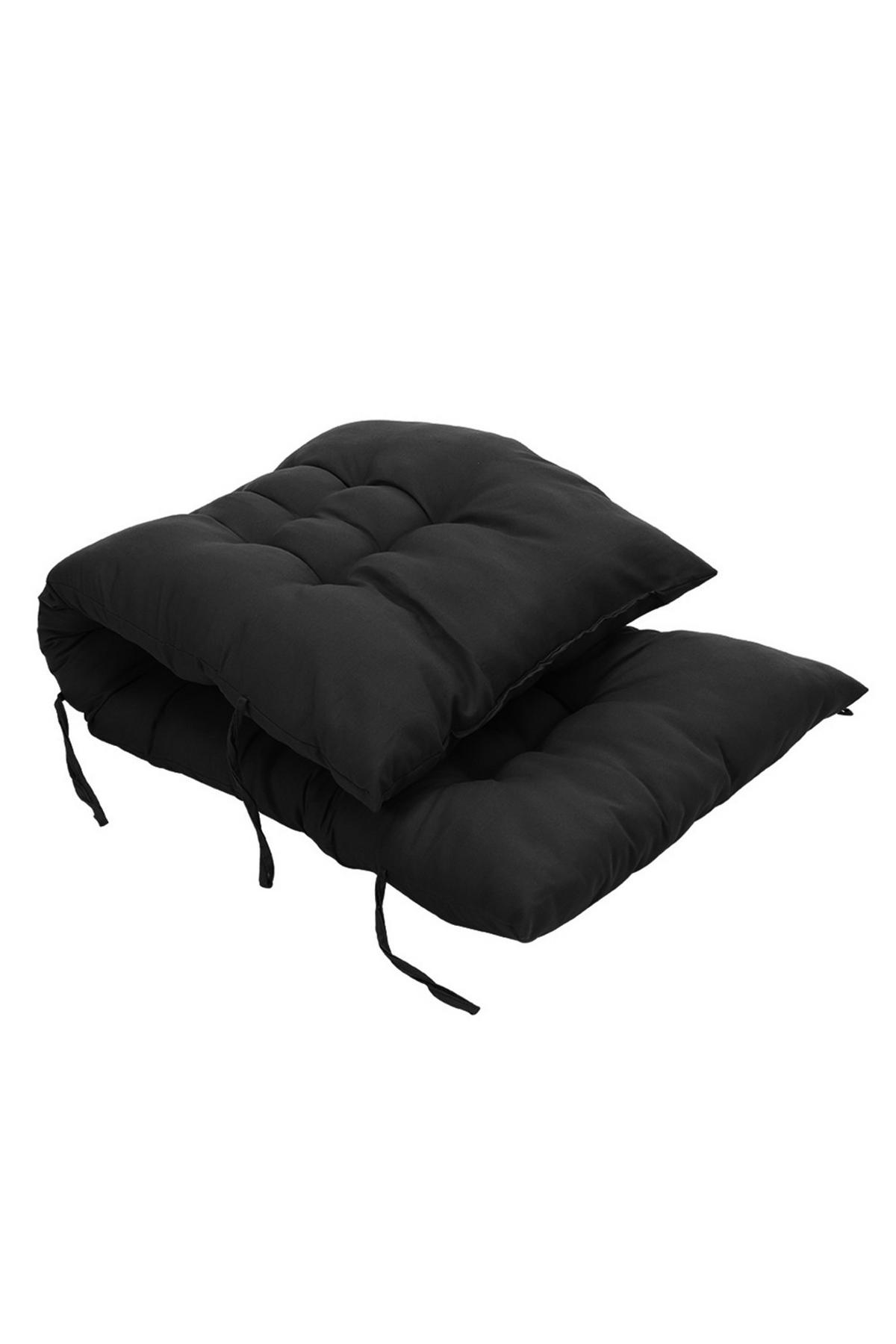 LIEGESTUHLKISSEN aus Baumwollmischung Dickes, weiches und bequemes für den Außenbereich 125 x 48 cm - Schwarz, Textil (48/125cm) - Livingandhome