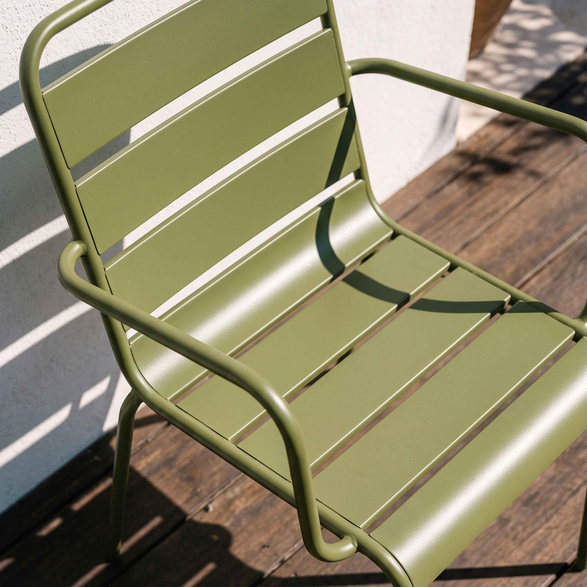 GARTENSESSEL, Khakigrün - Grün, Metall (55/83/55cm) - Oviala