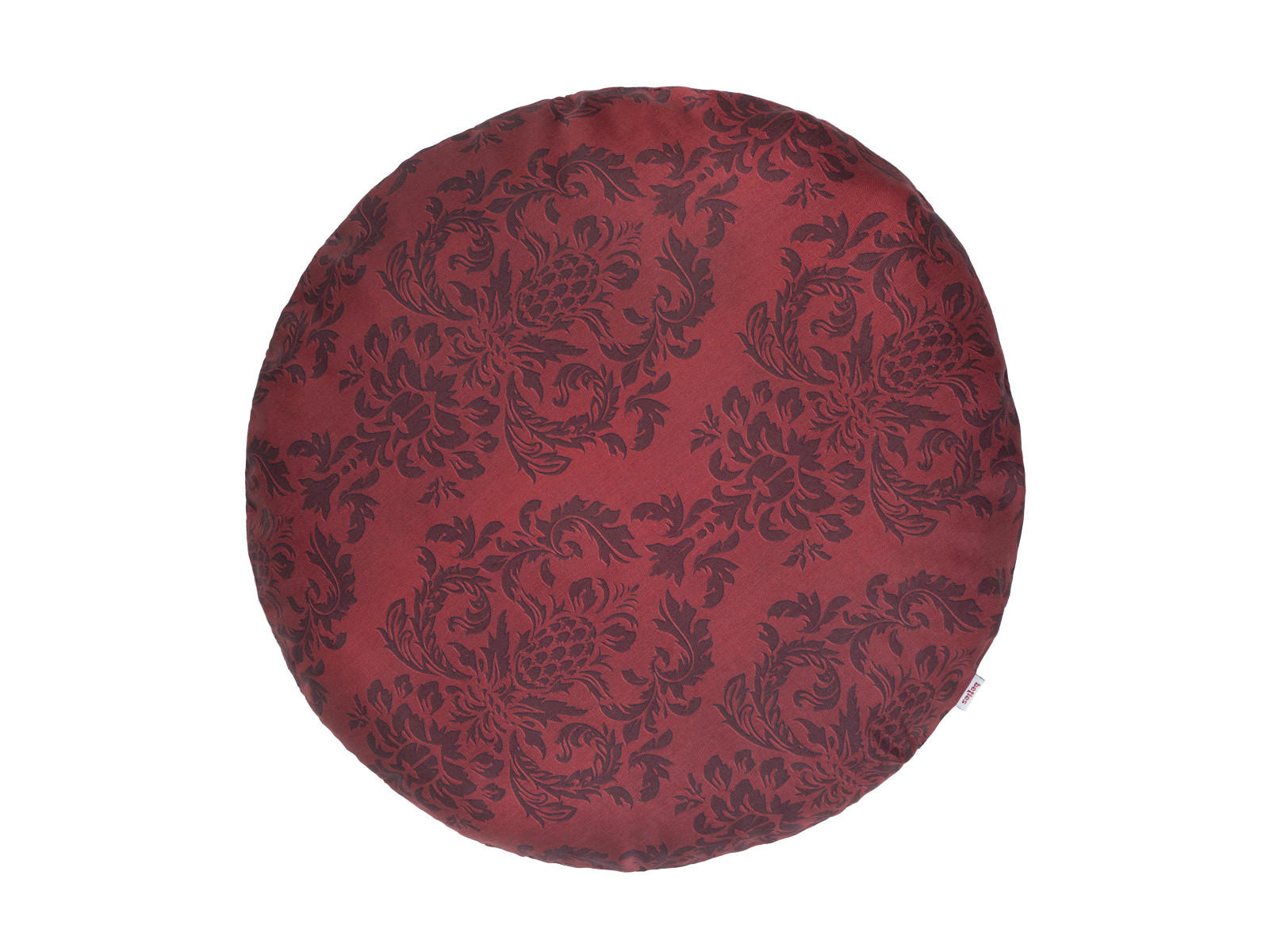 KISSENNHÜLLE Rund Epoche karmin-rot 60 cm Ø - Dunkelrot, Textil (60/60cm) - beties Heimtextil