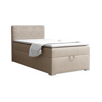 BOXBETT TEEN 1 90/200 in Velours/Cord Beige H3 - Beige, Holz/Holzwerkstoff (90/200cm) - Deine Möbel 24