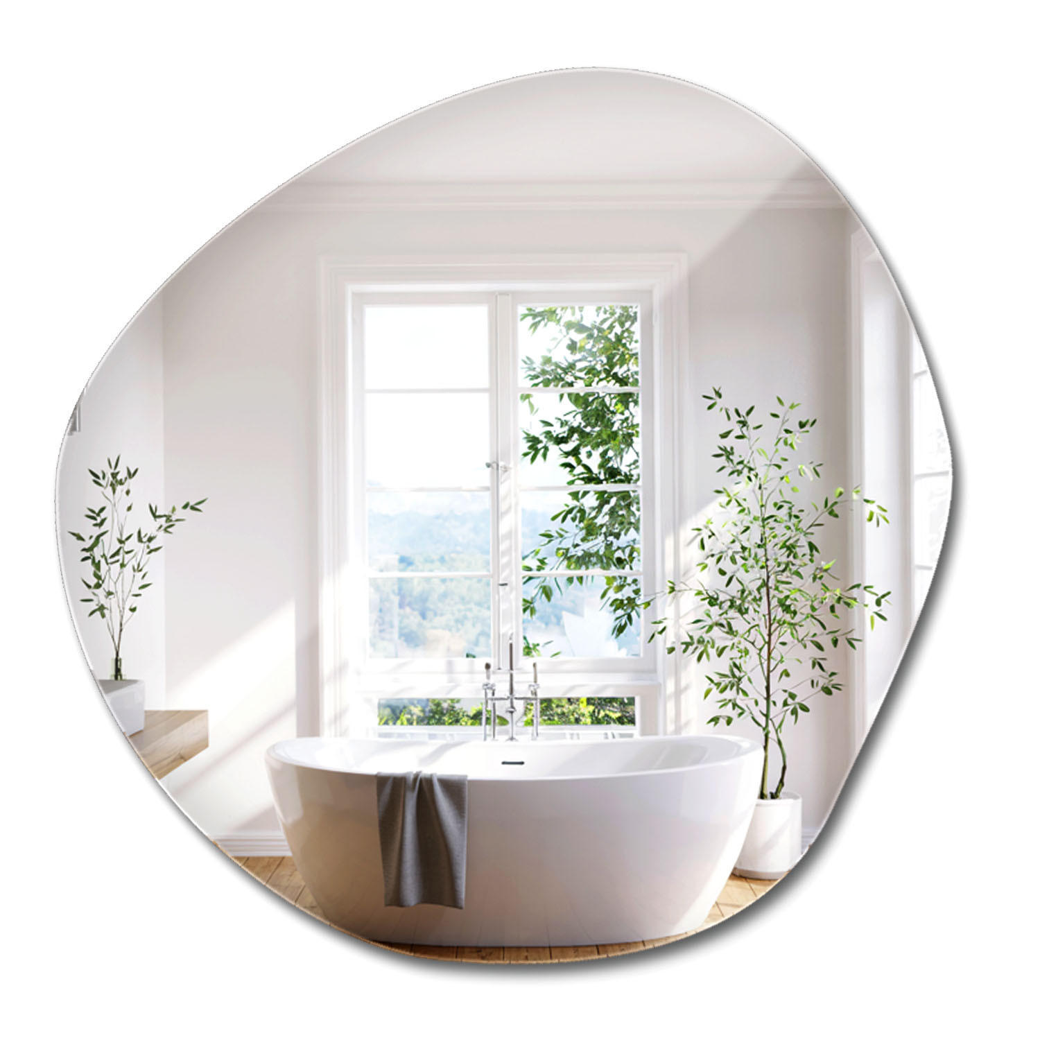 Wallfluent Spiegel Transparent 95.7x96.6x0.4 cm