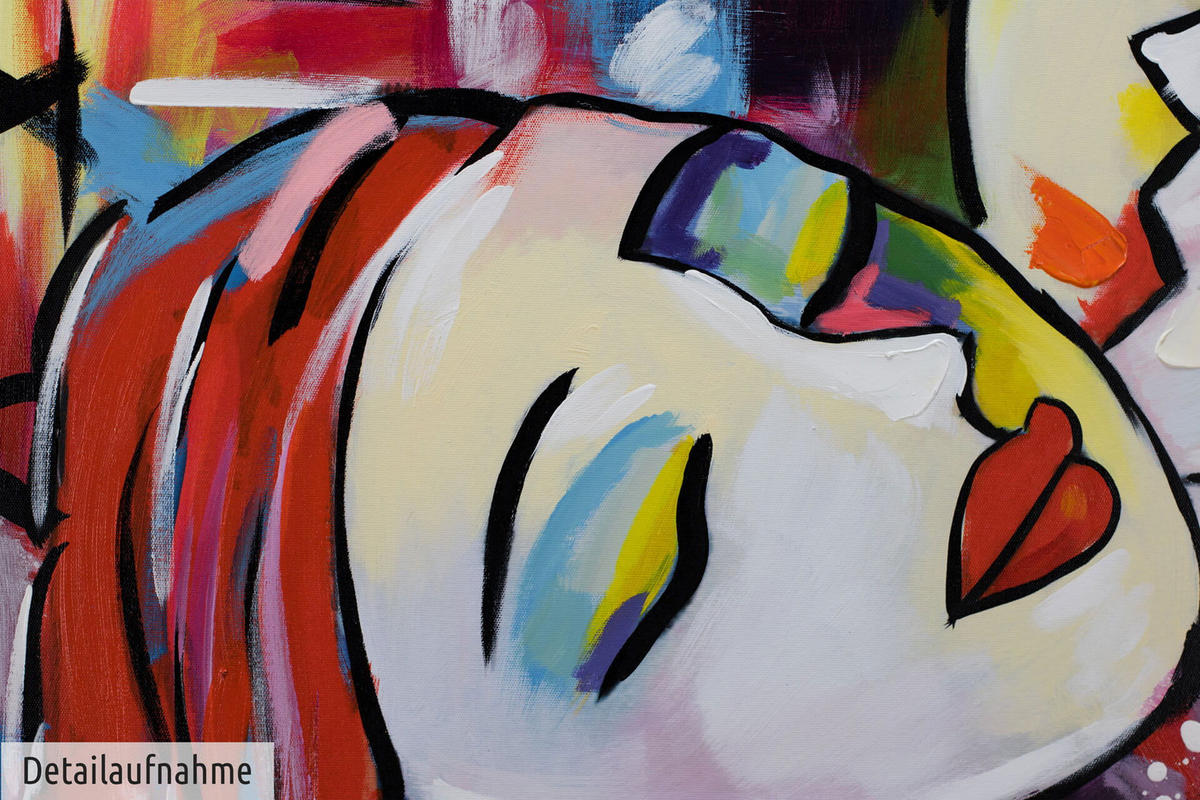 ÖLGEMÄLDE 80/80 cm - Multicolor, Holz/Textil (1.48/80cm) - KUNSTLOFT