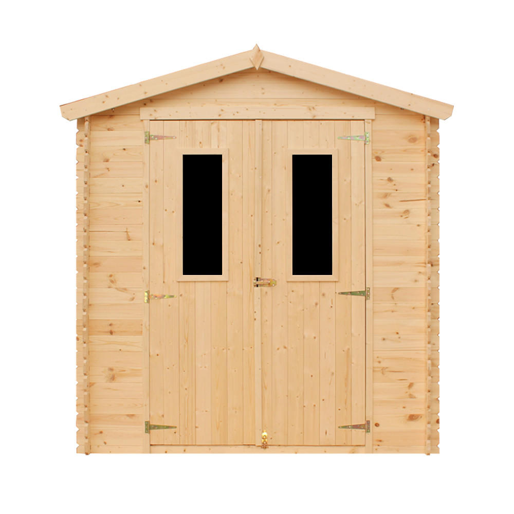 GARTENHAUS HOLZ mit Boden Imprägnierte B216xL206xH216 cm/ 3.53 m2 - M343C+M343G - Beige, Holz (216/224/200cm) - Timbela