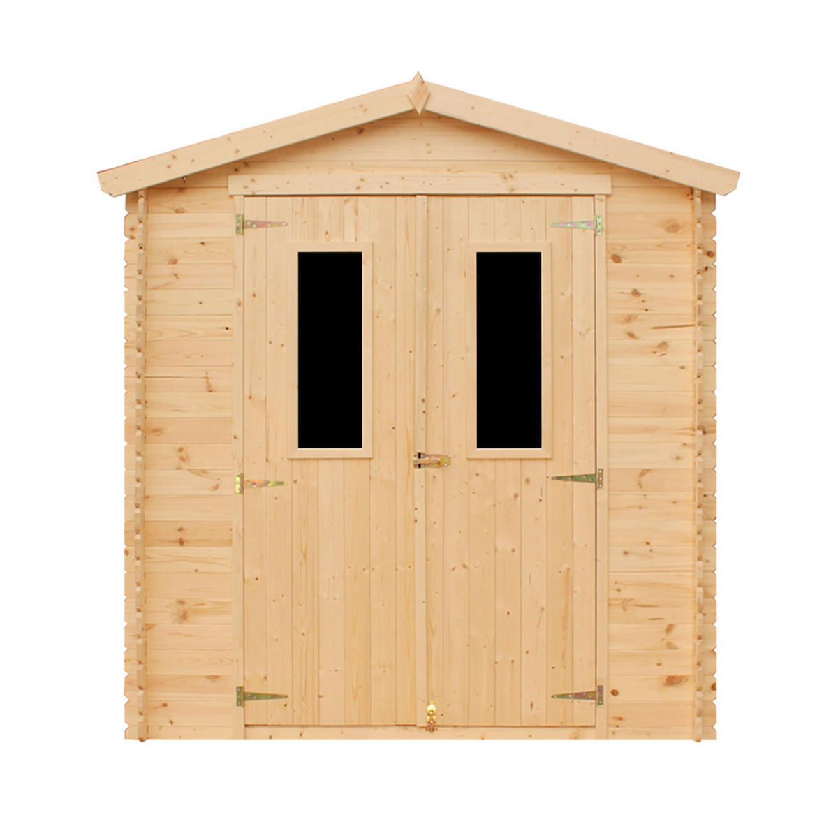 GARTENHAUS HOLZ mit Boden Imprägnierte B216xL206xH216 cm/ 3.53 m2 - M343C+M343G - Beige, Holz (216/224/200cm) - Timbela