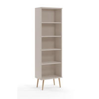 REGAL Kaschmir Boho Auf Hohen Beinen Mit Regalen Mit Massivholzbeinen - Beige, Holzwerkstoff (46/180/32cm) - Sepro Meble
