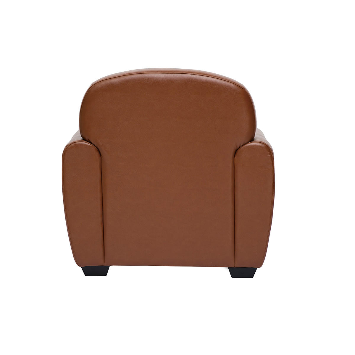 LEDERSESSEL Braun CLUB - Braun, Textil (88/88/98cm) - Miliboo